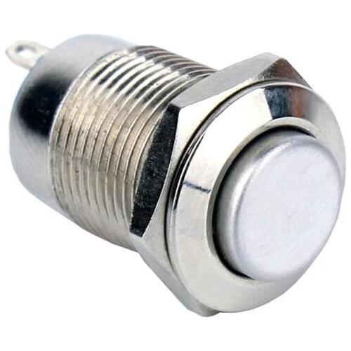 W01 12mm Momentary Push Button Switch High Round Head Waterproof 1NO Switch Push Button