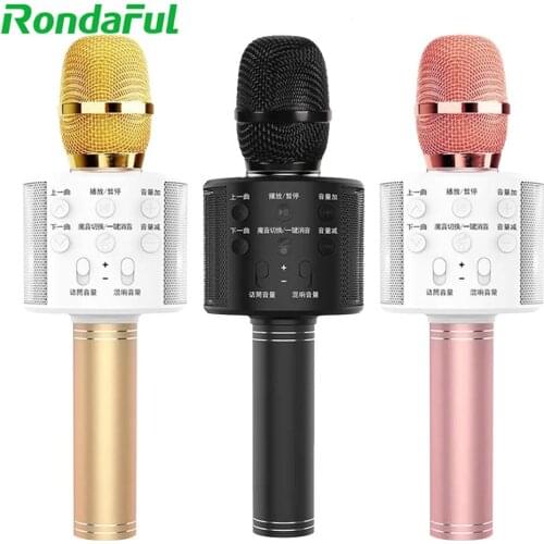 WS-858 Wireless Karaoke Microphone Portable Handheld USB Microphone Professional Karaoke Mic Bluetooth Stand Mic Studio Recordin