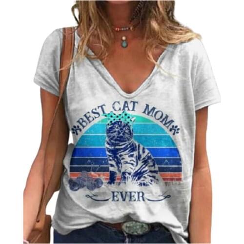 Women Floral Print Short Sleeve T-shirts Fashion Casual Tops Clothing For Girls Ladies Summer Plus Size Shirt Dropshipping 5xl