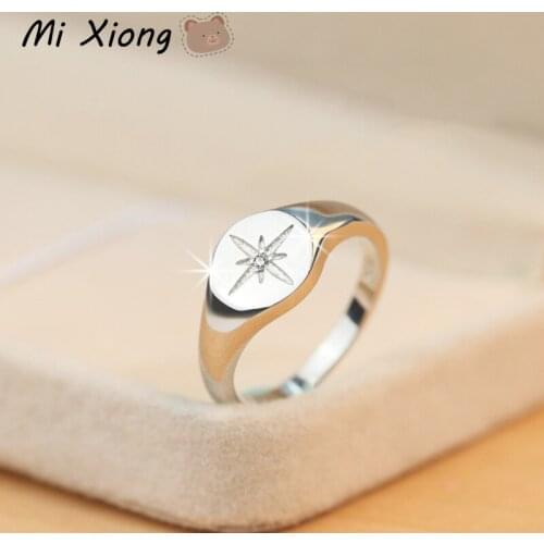 Mi Xiong real 925 sterling silver rings womens original Polaris cute diamond unique noble charm wedding party gift brand jewelry