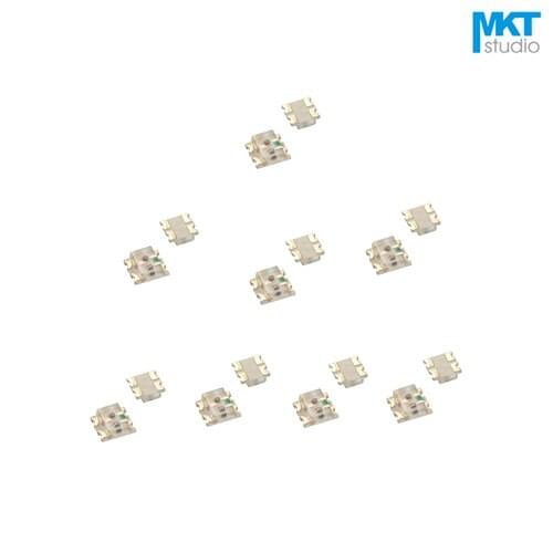 100Pcs Free Shipping Sample SMD 0603*2 Double Bi-Color LED Light Emitting Diode Beads Red&Blue, Red&Green