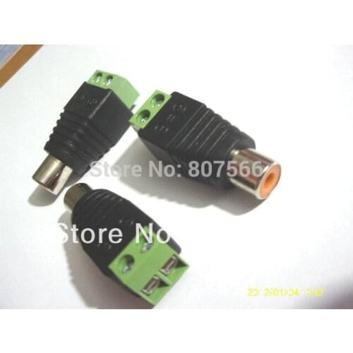 100pcs terminal block to RCA female for TV Video adapter Cinch connector New