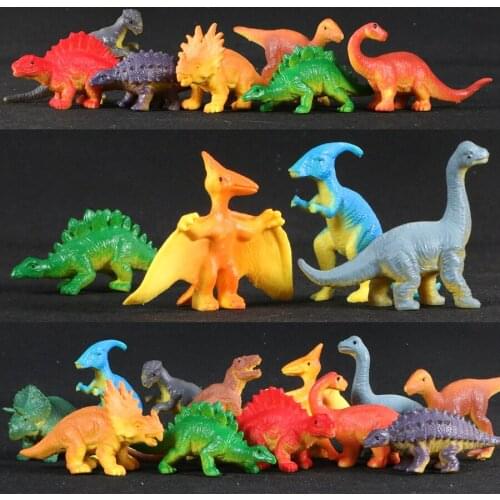 12pcs/set Mini Animal World Zoo Model Figure Action Toy Set Cartoon Simulation Animal Lovely Plastics Collection Toy for Kids