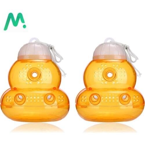2PCS Wasp Trap Hornets Trapper Bee Beehive Catcher Yellow Jackets Wasp Repellent Hornet Home Garden Hanging Wasps Bait Tools