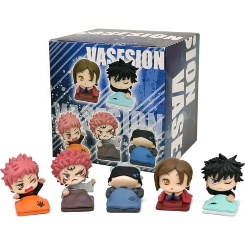 5pc/set jujutsu kaisen figurine 5cm cute Gojo Satoru Itadori Yuji Fushiguro Megumi Kugisaki Nobara PVC anime action figure