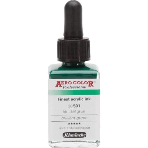 Schmincke Aero Color Acrylic Ink 28 ml 501 Brilliant Green