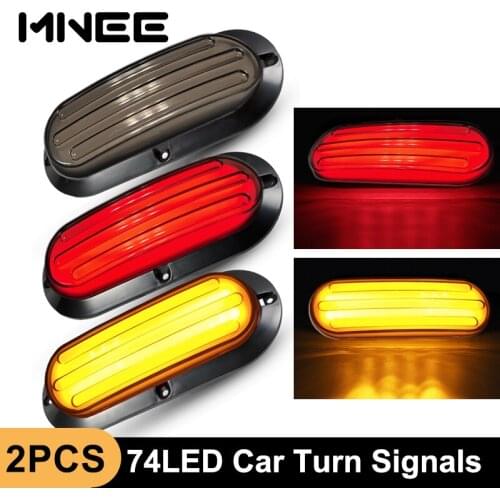 74LED Car Signal Light DC10V-30V Truck Turn Signal 50000H 500LM Red Stop Signals Braking Light Strobe Lights 3W LED Tail Light