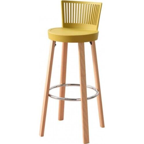 The Nordic Chair Solid Wood Bar Stool Chair Stool Home Leisure Cafe Designer Bar