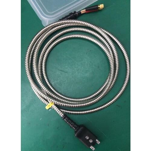 6ft Armored cable equivalent cable of KrautKramer Style DM Type Dual plug Lemo 00 to Dual Microdot