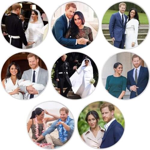 Art Ornaments 8 Pcs Present Prince William and His Wife Sliver Plated Metal Coin Home Decor Collection Challenge Coin