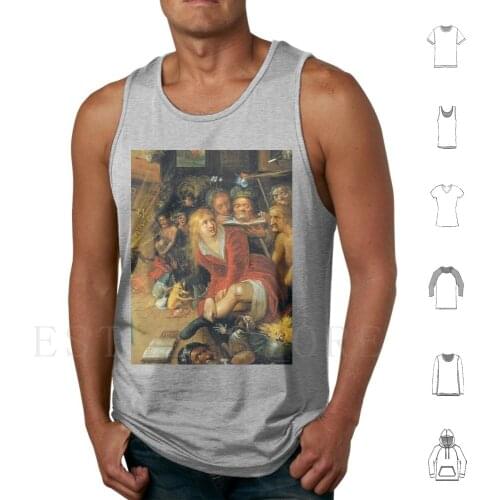 A Gathering Of Witches-Frans Francken Ii Tank Tops Vest Sleeveless Vintage Horror Goth Weird Hex Hexane Scary Demonic