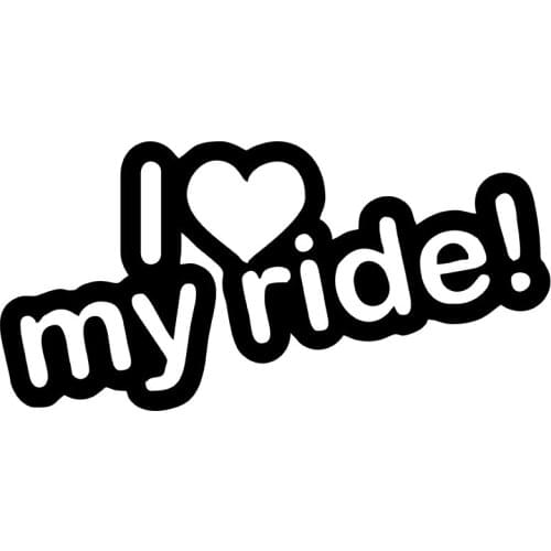 MIGNATIS - I Love My Ride! Lettering Car Sticker Mural Art Decal For Car Window Loptop Decoration Vinyl Stickers Waterproof Self