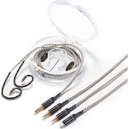 OKCSC Single Crystal Copper SE846 Upgrade Cable MMCX pin for Sony Lightning plug W40 SE535 headphone 3.5mm 4.4mm 2.5mm Balanced