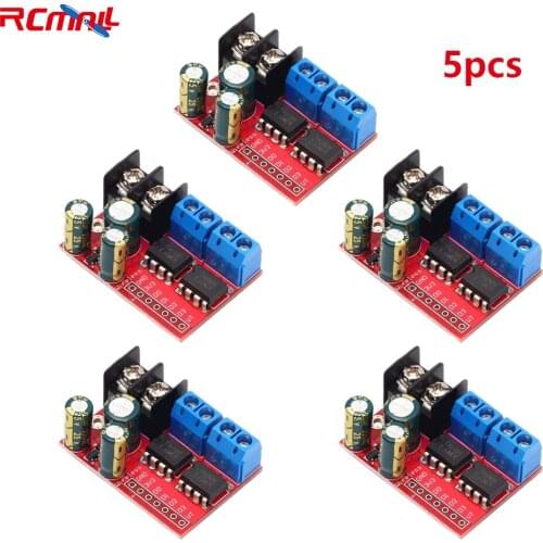 5Pcs 5A Dual Motor Drive Module Remote Control Forward Reverse PWM Speed Regulation Double H Bridge Over L298N