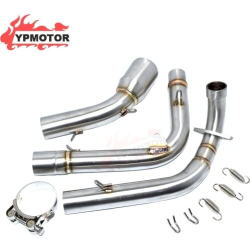 MSX 125 Motorcycle Slip On Front Header Exhaust Pipes Middle Link Pipe Mid Link Connection Tube Muffler For Honda MSX125
