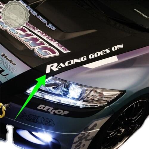 Car Styling and Decals Vinyl Auto Engine Hood Light Eyebrow Tape Rear Windshield Window Stickers for JS Racing Goes ON