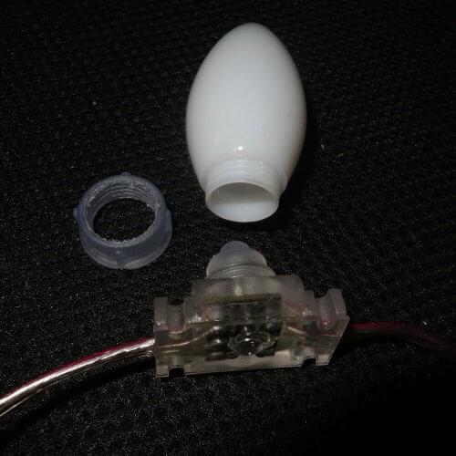 NEW! 100nodes milky smooth C9 DC12V WS2811 LED technicolor pixel;IP68;with epoxy resin filled;transparent PC and clean wire