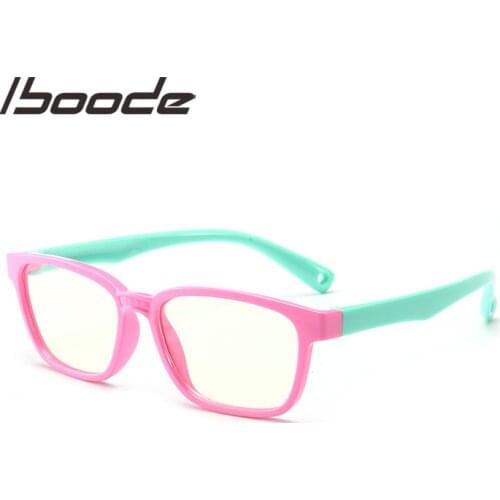 Iboode Blue Light Blocking Glasses Kids Boy Girl Square Computer Eyeglasses Clear Lens Optical Glasses Frame UV400 Oculos Garfas
