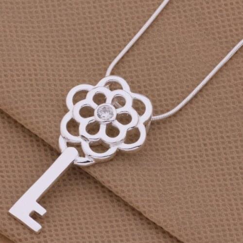 Wholesale High quality silver plated Fashion jewelry chains necklace pendant WN-140