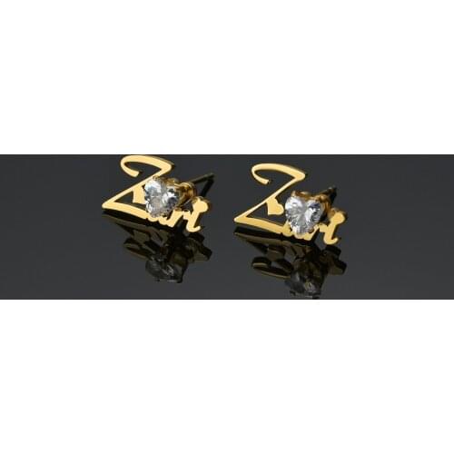 Personalized Custom Diamond DIY Name Letter Studs Stainless Steel Earrings For Women Girls Custom Birthday Wedding Jewelry Gifts