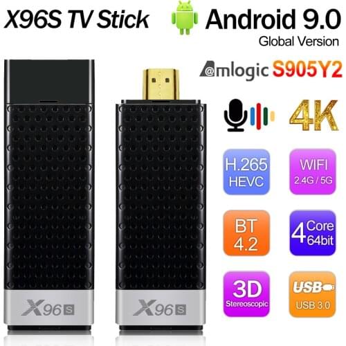 X96S Android 8.1 Smart TV Box Mini PC Portable TV Stick DDR4 Amlogic S905Y2 Android Box 2.4/5GHZ Dual WIFI BT 4.2 Media Player