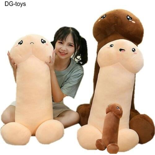 Lifelike Penis Plush Toy Stuffed Dick Trick Doll Real-life Penis with expressions Plush Pillow Unique Cute Sexy Toy Gift Lovers