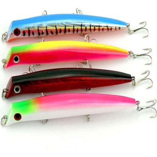Fishing Articles Bait Lure Popper 12.6cm 16.3g Fishing Tackle Fishing bait 3 hooks Depth Weter Swimming Free shipping