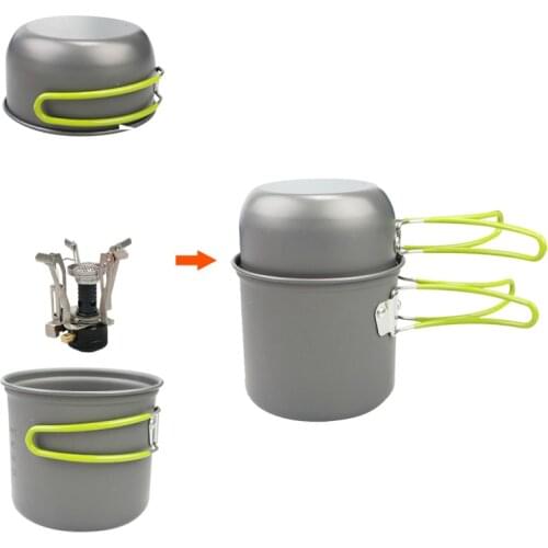 Ultralight Camping Cookware Utensils Outdoor Tableware set Hiking Picnic Backpacking Camping Tableware Pot Pan 1-2persons