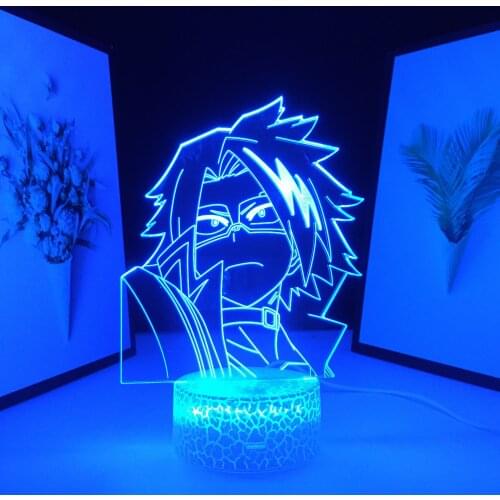 Denki Kaminari My Hero Academia Anime LED Night Light Table Lamp for Bedroom Decor Birthday Gift Manga My Hero Academia 3D Light