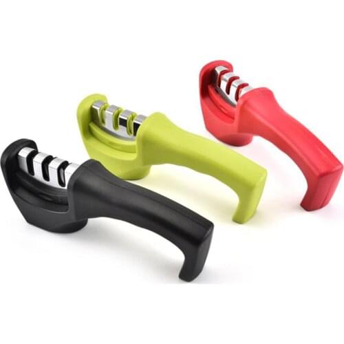 Knife Sharpener 3-Stages Professional Kitchen Sharpening Stone Grinder knives Whetstone Tungsten Steel Ceramic Sharpener Tool
