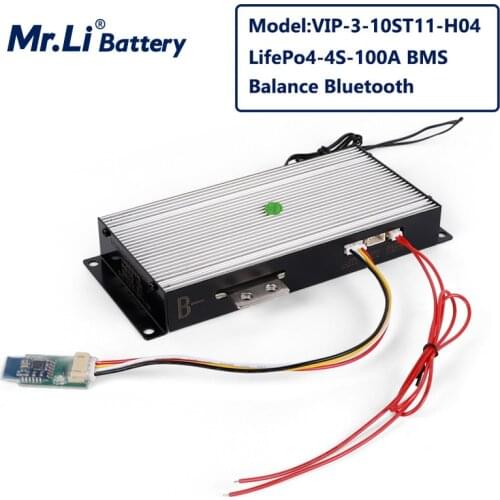 Mr.Li 100A BMS Lifepo4 Lithium Battery Protection Board 3S 4S 5S 6S 7S 8S 9S 10S Lifepo4 Battery 12V 24V With Balance Bluetooth