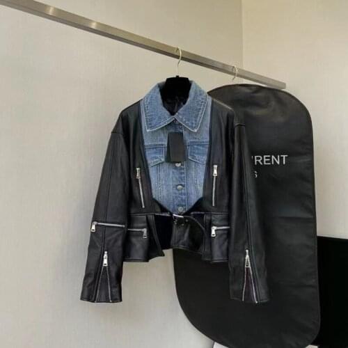 Woman Coat 100% Real Leather 2021 Fashion Natural Sheepskin Leather Female Jackets Short Ladies Jackets H901