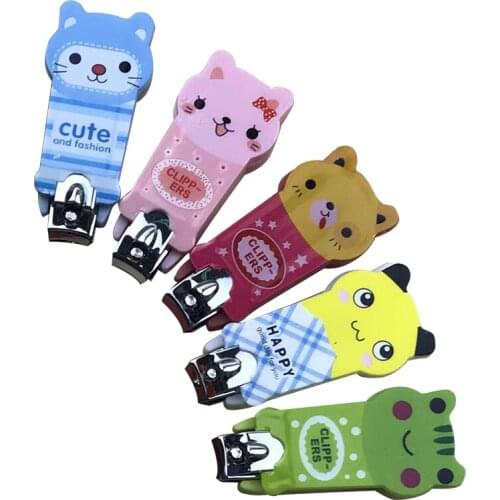 1Pcs Random Color Cartoon Animal Nail Clippers Cutter Trimmer Nail Scissors Manicure Pedicure Tool for Girl Nail Care