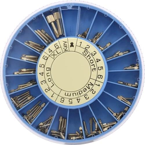 120Pcs Dental Conical Screw Posts Kits Refills 24K Gold Plated Tapered Hot