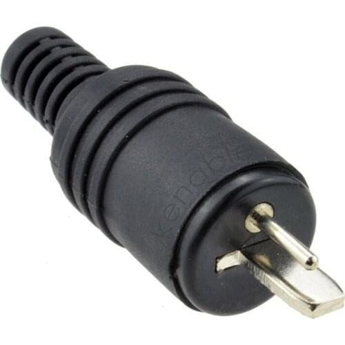 2pcs 2 x 2 Pin Plugs Black DIN Plug Speaker And HiFi Connector Screw Terminals Connector Power Signal Plug Adapters