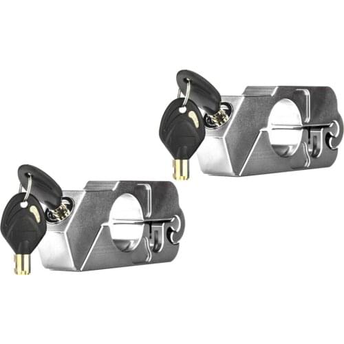 2pcs Motorbike Brake Lock Anti Theft Handlebar Throttle Grip Lock with Keys