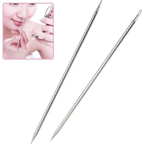 2pcs Silver Blackhead Comedone Remover Acne Blemish Pimple Extractor Tool 88 WH998