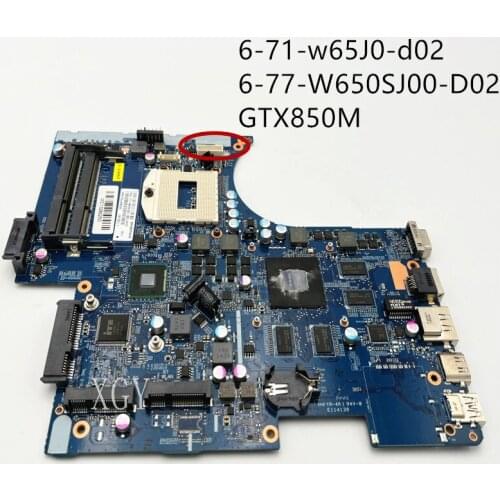 Laptop moterboard fit for Clevo W650 W650SJ Motherboard 2GB 6-71-w65J0-d02 6-77-W650SJ00-D02 N15P-GT-A2 100% test OK
