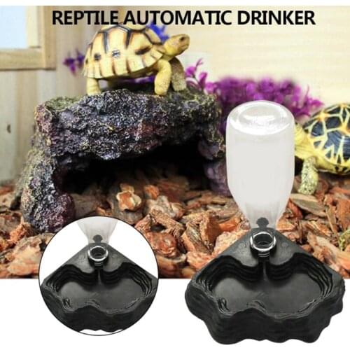 400ML Pet Reptiles Turtles Feeder Water Dispenser Drinking Fountain Dish Bowl HX6D
