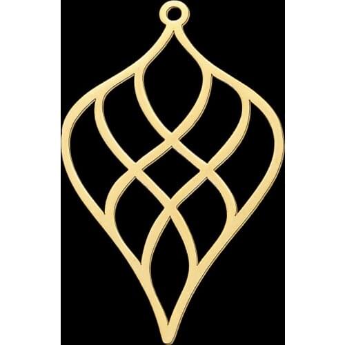 5pcs/lot 100% Stainless Steel Wide Leaf DIY Earring Pendant Charm Wholesale Jewelry Necklace Making Charms Finding Supplies