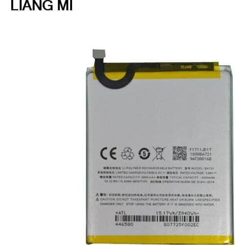 High Quality BA721 3920mAh cell phone Battery Parts For Meizu meilan note 6 M6 M721Q Smart Phone with Repair Tools