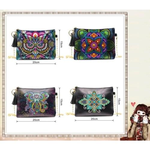 Diamond Painting Chain Bags Owl Mandala 5D DIY Diamond Embroidery Special Shaped Wallet Women Christmas Gifts