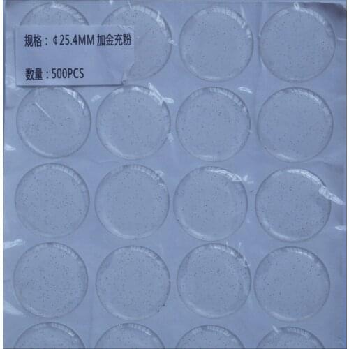 Free Shipping 500Pcs 1 inch Round Clear Glitter Epoxy Sticker Round Epoxy Sticker Domes Used for Decoration DIY Jewelry Carfts
