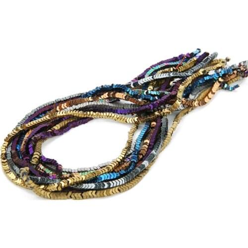 1string 3mm Gold Silver Color Loose Spacer Beads Arrow Shape Hematite Beads Charms For DIY Bracelet Necklace Jewelry Findings