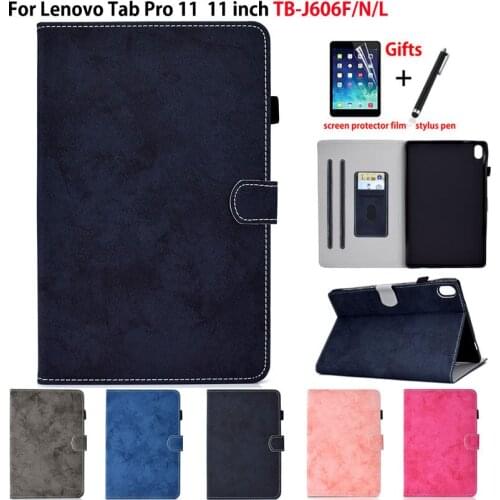 Case For Lenovo Tab P11 Cover Auto Wake Funda For Lenovo Tab P11 TB-J606F J606N J606L Protector Flip Stand Shell Capa +Gift