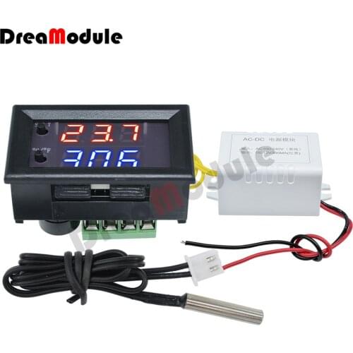 W1209WK AC 110-220V DC 12V Digital Thermostat Temperature Controller Regulator Thermoregulator Incubator NTC Sensor Switch