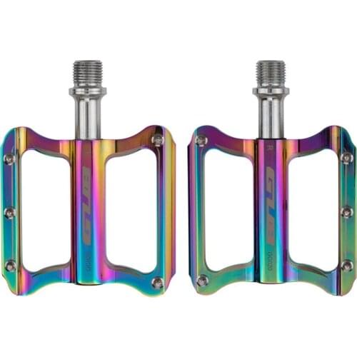 CNC Aluminum Alloy Mountain Bike MTB Pedals Road Cycling S Bearing Bicycle Pedals UltraLight Bike Pedal Parts Rainbow