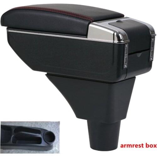 For honda civic ep3 armrest box central Store content Storage armrest box with cup holder ashtray USB interface 2001-2006