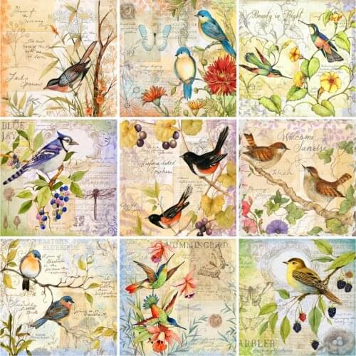 Evershine 5D DIY Diamond Embroidery Bird Cross Stitch Kit Full Square Round Diamond Painting Animal Handicrafts Gift