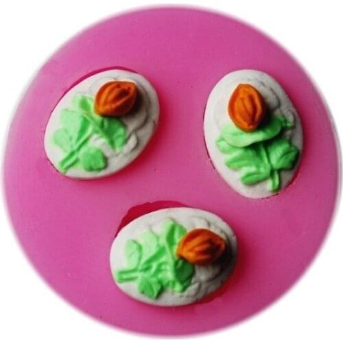 Food-grade silicone mold/resin/soft TaoHua/cake decoration/sugar/small chocolate soap mold Gift